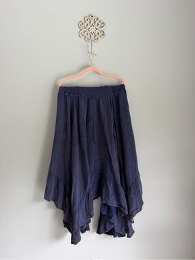 NATURAL LIFE Navy Blue Convertible Skirt to Bandeau Dress.  size Large NWT